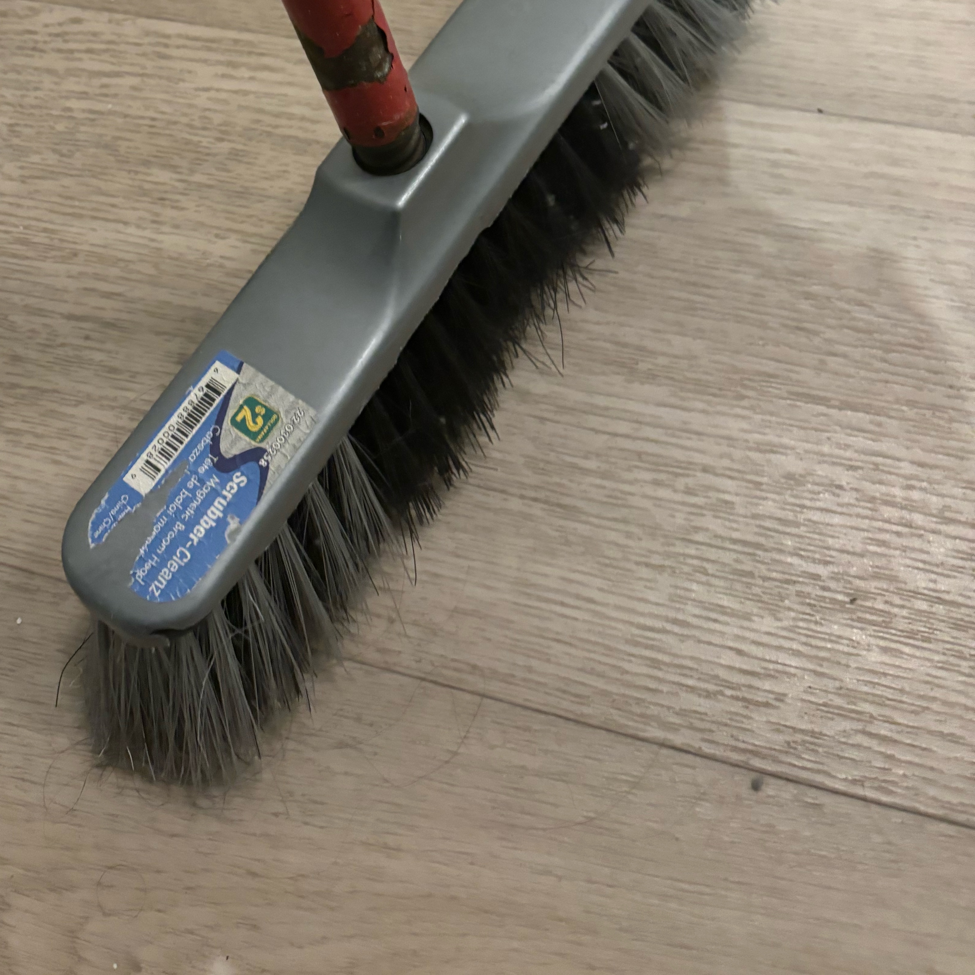 Sweeping with a broom