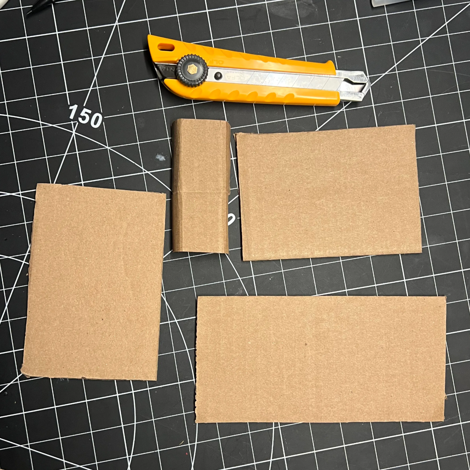 Initial cutting of all the pieces. 