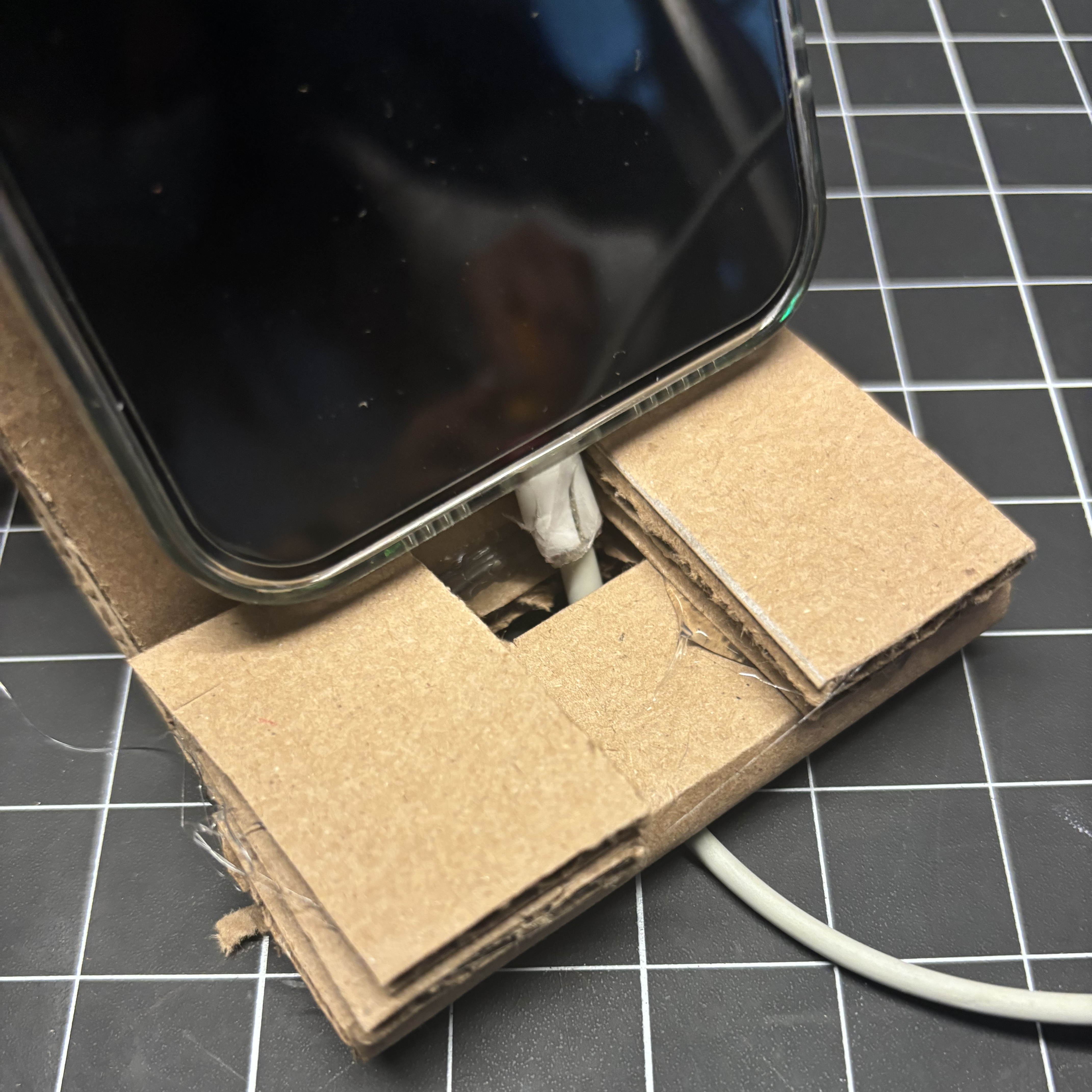 Second Prototype showing the hole for the charger.